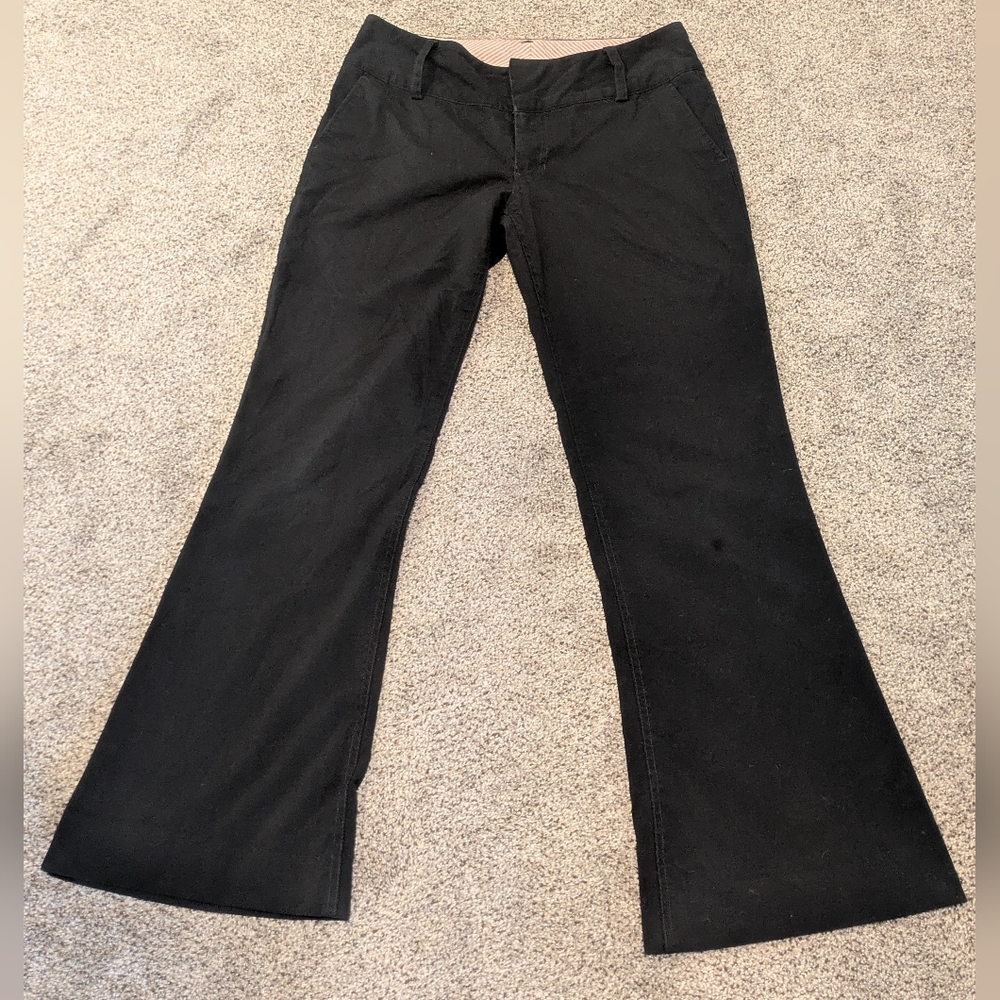 VTG Y2K 2002 Tommy Hilfiger Dress Pants Womens Sz 11 Black Trouser Vintage Flare